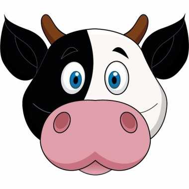 Kartonnen koeien dieren masker voor kinderen