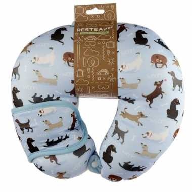 Nekkussen met slaap dieren masker hond print voor kinderen