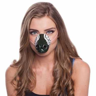 Zebra dierenneus dieren masker voor volwassenen