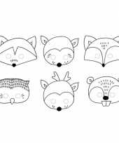 Bosdieren dieren maskers maken setje