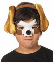 Honden dieren masker en tiara voor kinderen
