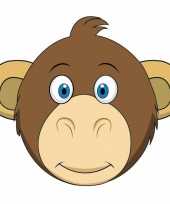 Kartonnen apen dieren masker voor kinderen