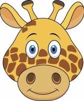 Kartonnen giraffe dieren masker voor kinderen