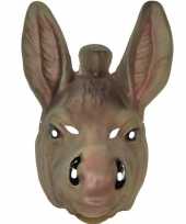 Plastic ezel dieren masker voor volwassenen