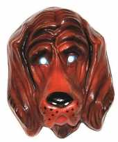 Plastic honden dieren masker voor volwassenen