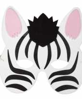Zebra foam dieren masker voor kinderen
